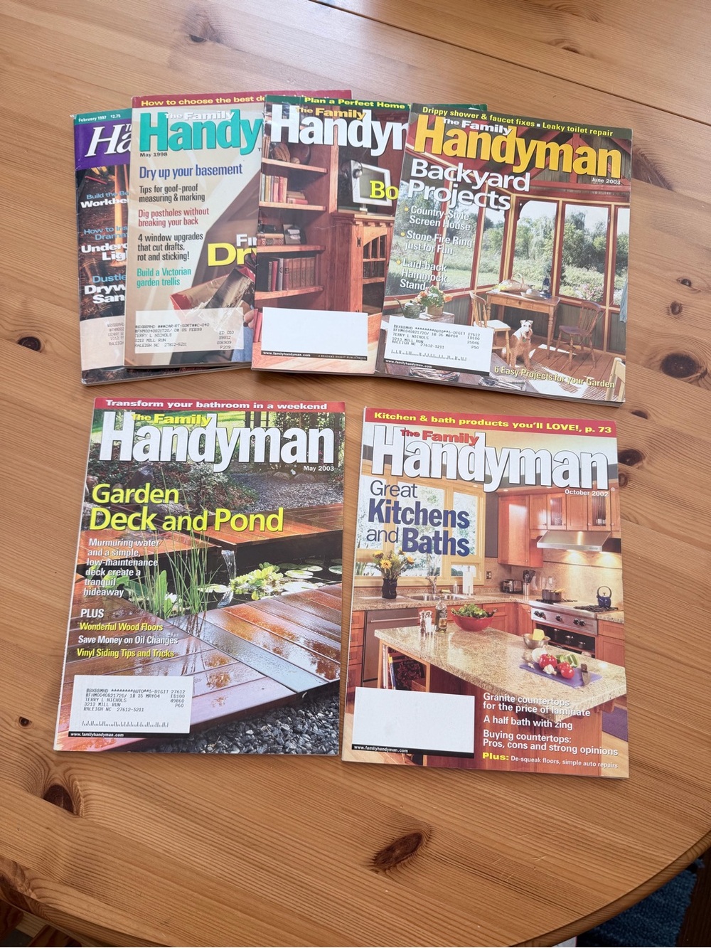 Lot of 7 Vtg Family Handyman Magazines